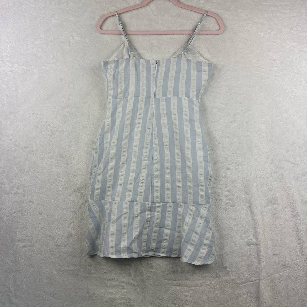 Cupcakes and Cashmere Womens Gathered Front Midi Dress Size 2 Blue White Stripes - Picture 10 of 14
